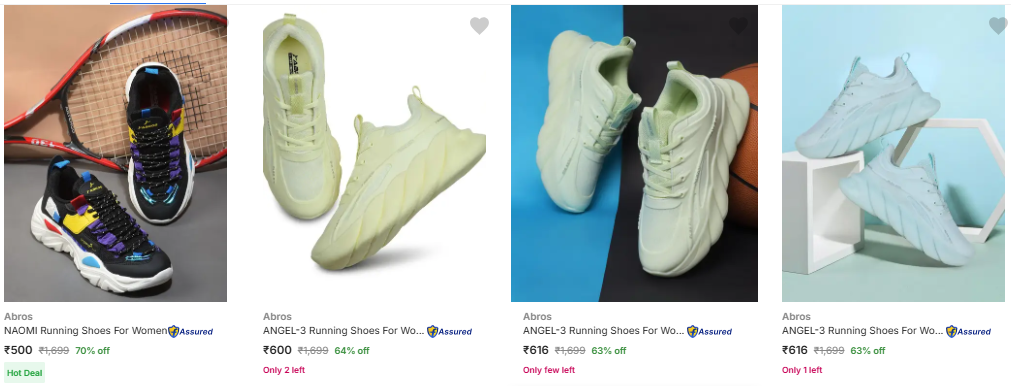 Abros Women's Sports Shoes at Minimum 61% Discount