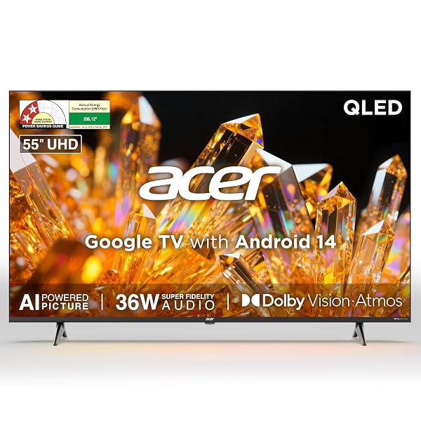 Acer 55Inch Ultra V Series 4K Smart QLED Google TV (AR55QDVGU2875BD)