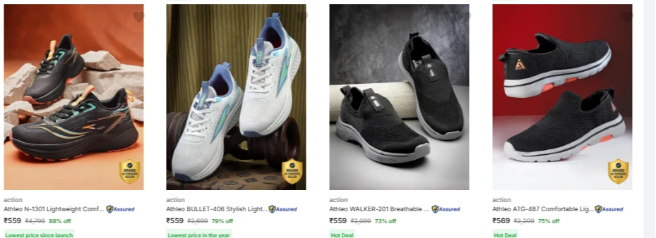 Action Men’s Sports Shoes upto 88% Discount