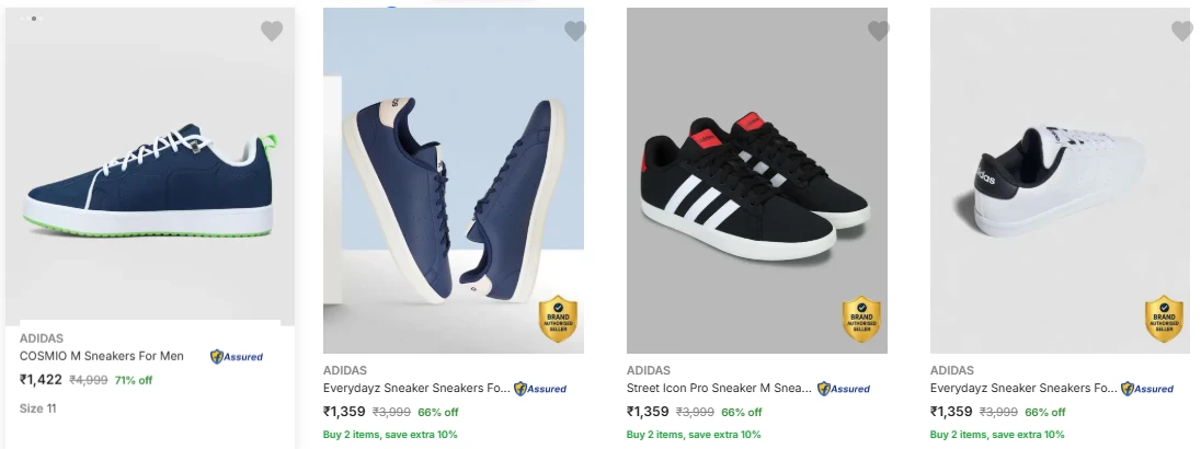Adidas Men’s Casual Shoes upto 71% Discount