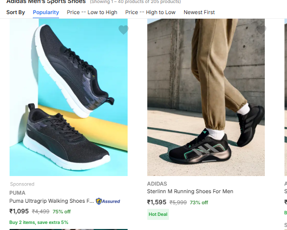 Adidas Men’s Sports Shoes up to 75% off