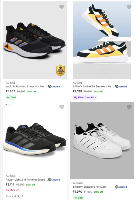 Adidas Shoes Minimum 60% Discount