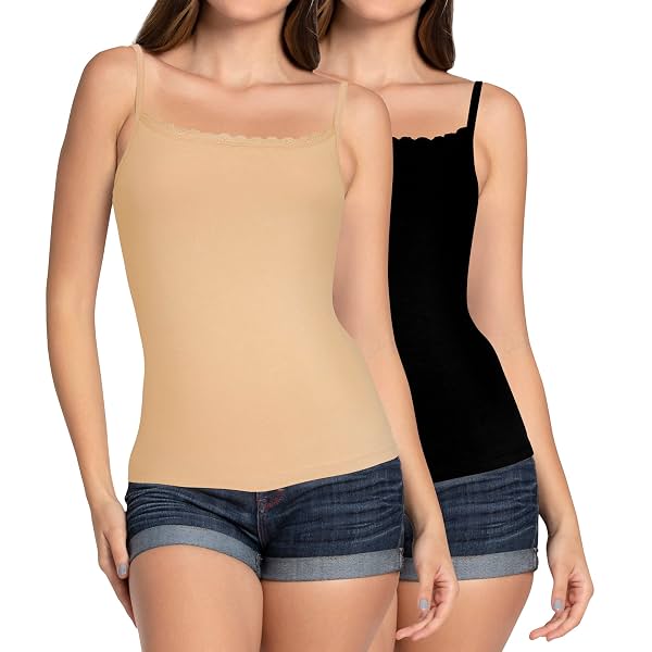 Amante Solid High Coverage Seamless Straight Neck Camisole