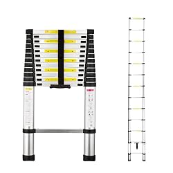 Amazon Basics 3.8 m (12.46 ft) Compact Aluminum Telescopic Ladder