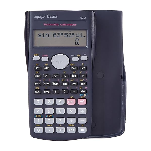 Amazon Basics AB-82MS 240 Functions and 2-Line Display Scientific Calculator | 240 Function Scientific Calculator