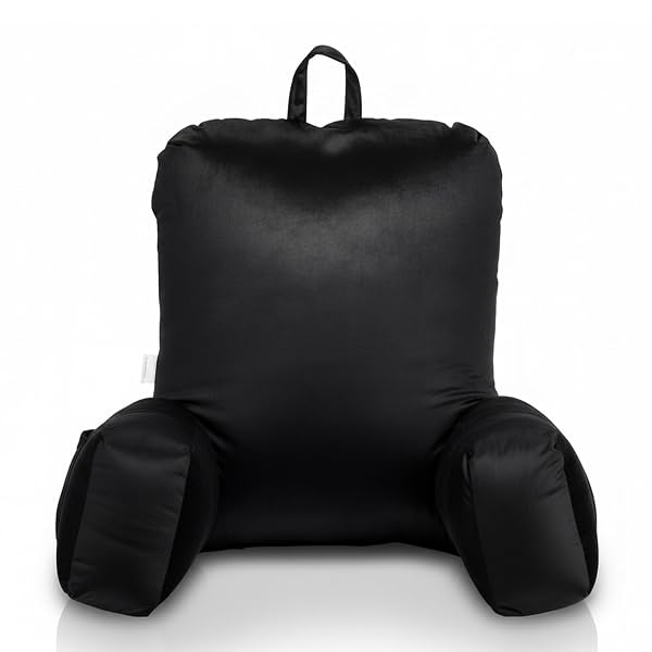 Amazon Basics Backrest Cushion with Arms Black Large
