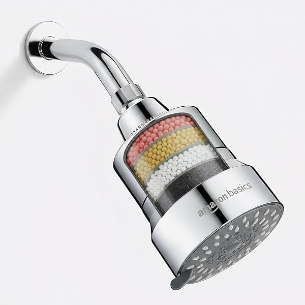 Amazon Basics Filtered Shower Head with 5 Spray Modes
