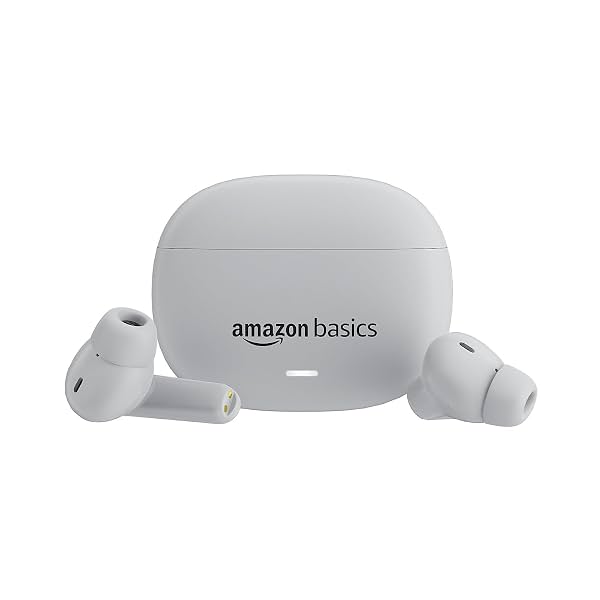 Amazon Basics True Wireless in-Ear Earbuds with Mic, Low-Latency Gaming Mode