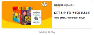 Amazon Books : 10% Cashback on ₹899