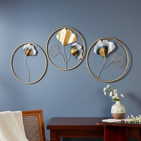 Amazon Brand Solimo Handcrafted Iron Ring Wall Decor Set of 3
