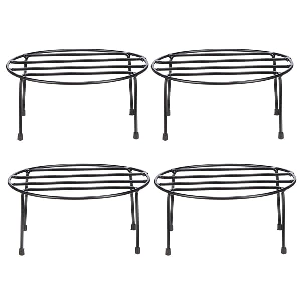 Amazon Brand - Solimo Metal Flower Pot Stand Set of 4