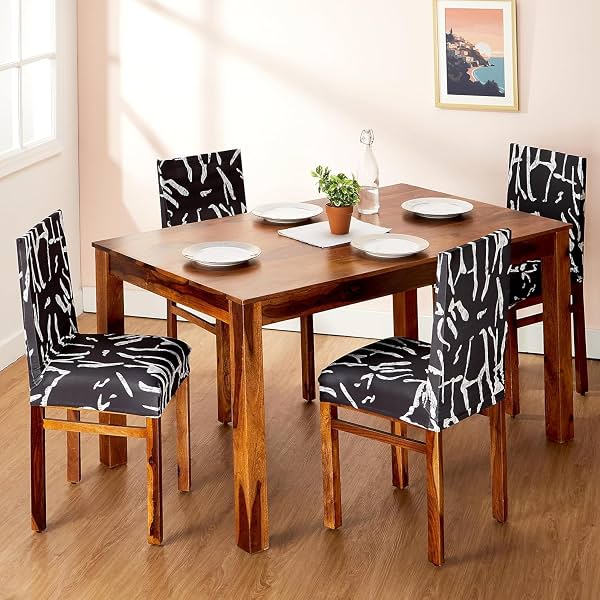 Amazon Brand - Solimo Polyester Spandex Abstract Dining Chair Cover