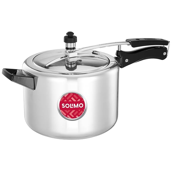 Amazon Brand - Solimo - Sleek Induction Bottom Aluminium Pressure Cooker