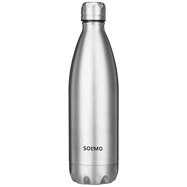 Amazon Brand - Solimo Stainless Steel Insulated Cola Bottle (1000ml) | Superior Durability | 100% Food-Safe | Leak Proof