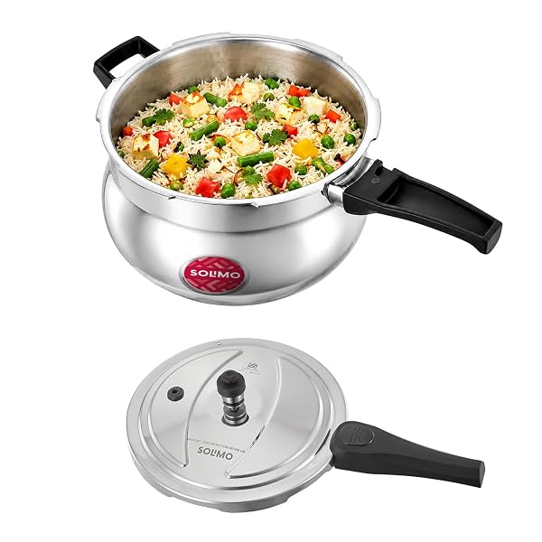 Amazon Brand - Solimo Stainless Steel Triply Kalash Pressure Cooker 5L