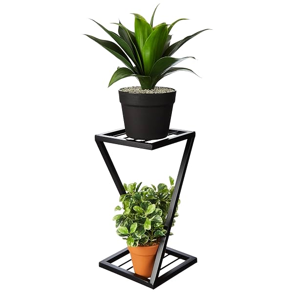 Amazon Brand - Solimo Stylish Metal Plant Stand