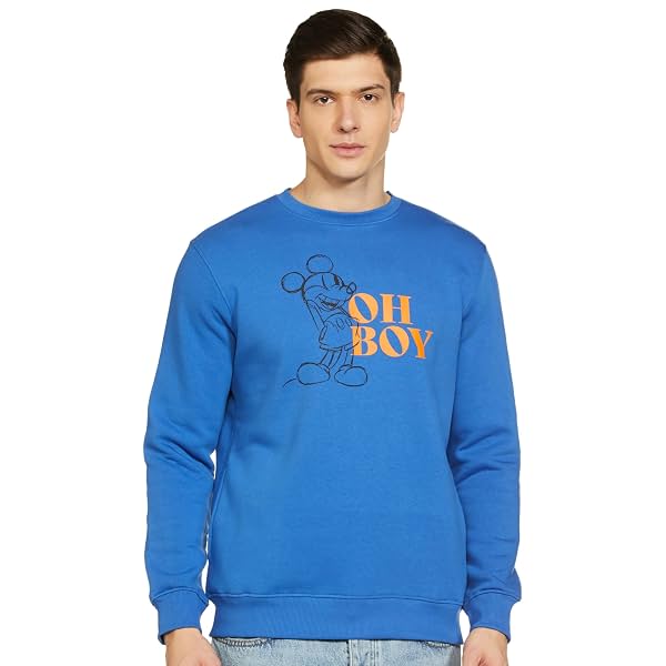 Amazon Brand - Symbol Men Cotton Blend Heavy Weight Round Neck Sweatshirt