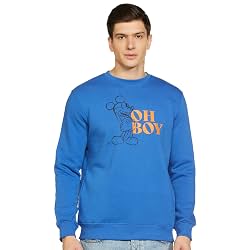 Amazon Brand - Symbol Men Cotton Blend Heavy Weight Round Neck Sweatshirt