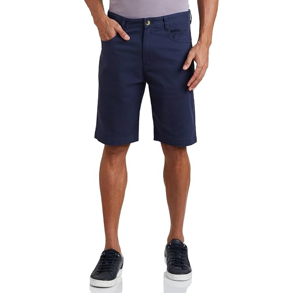 Amazon Brand - Symbol Men's Cotton Rich Stretchable Regular Fit Chino Shorts