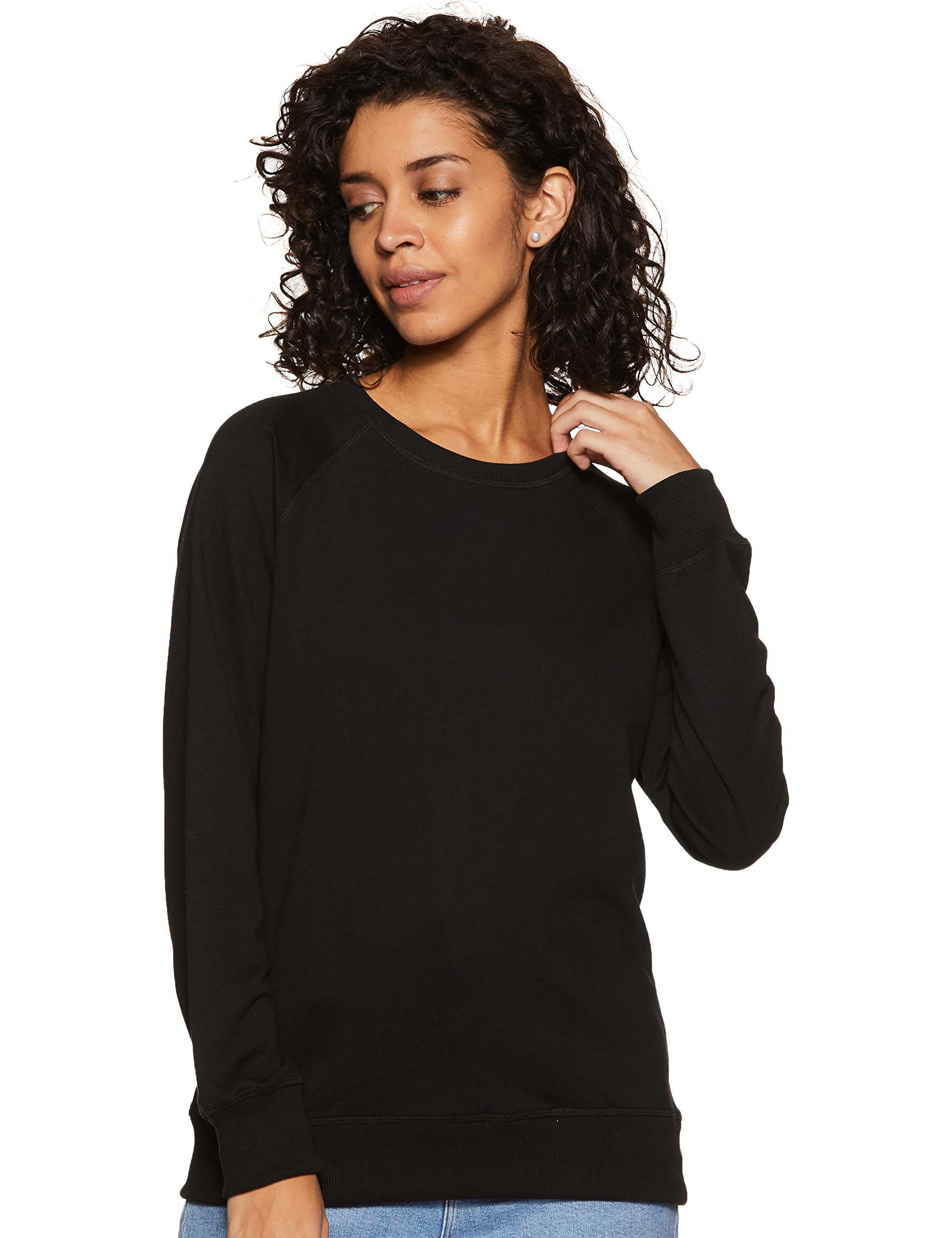 Amazon Brand - Symbol Women's Cotton Blend Round Neck Regular Fit Cropped at