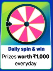 Amazon Daily Spin &amp; Win: Win Prizes worth ₹1000 everyday