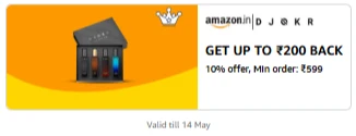 Amazon Djokr: 10% Cashback on ₹599