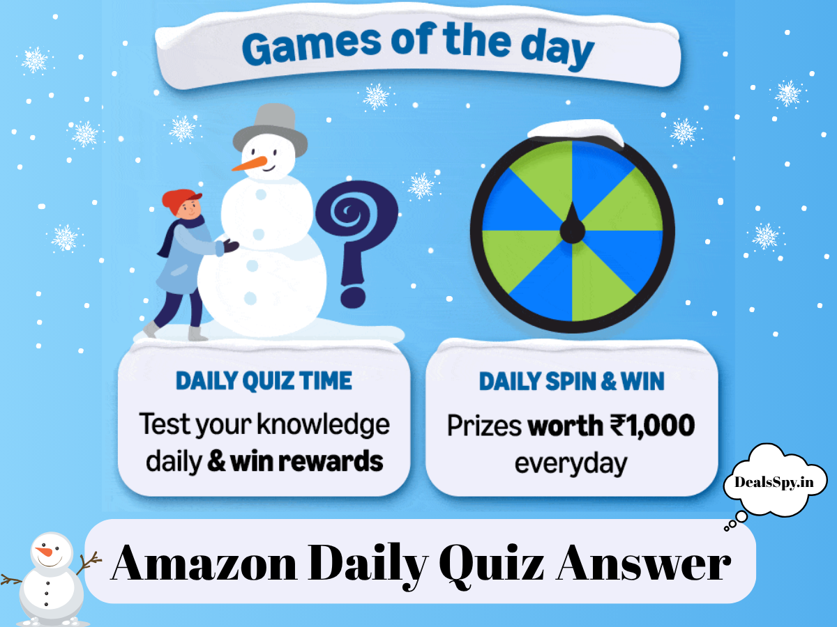 Amazon Quiz Answers Today for 9th December 2025: Win ₹50 Amazon Pay Balance.