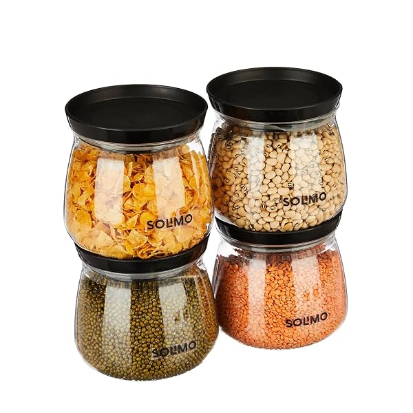 Amazon Solimo Plastic Storage Jar and Container Set