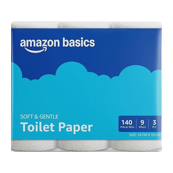Amazon brand- Amazon Basics 3 ply Toilet tissue Paper Roll 1260 pulls