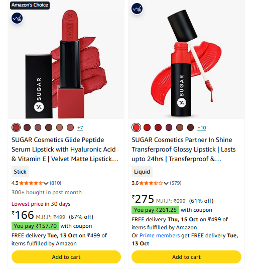 Amazon.in at minimum 61% Discount