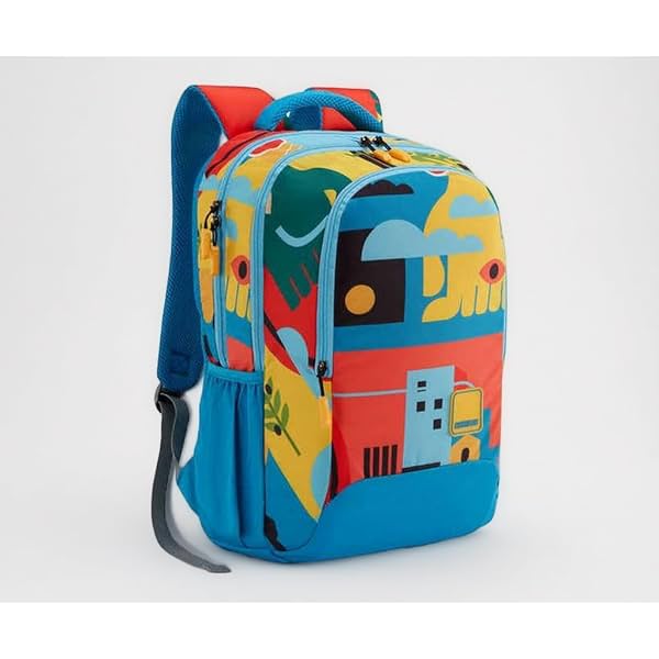 American Tourister Quad 3.0 Style 01, Large 3 Compartment Backpack, 33.5L with Spacious Interiors Bags For School, Offic
