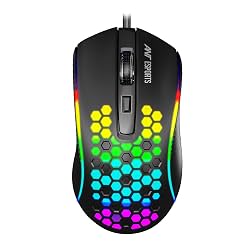 Ant Esports GM80 V2 Wired Gaming Mouse with RGB Lighting, Up to 3600 DPI
