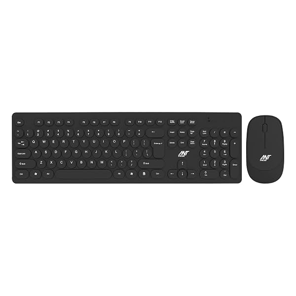 Ant Value FKBRI05 Wireless Keyboard Mouse Combo - 2.4Ghz Aesthetic Quiet Keyboard and Mouse Wireless - 110 Keys Full Siz