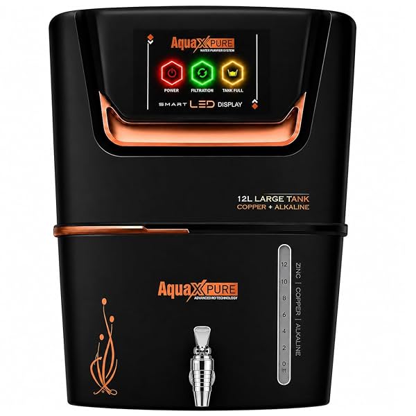 Aqua X Pure Premium RO Water Purifier | RO+UV+UF with Copper & Zinc Technology