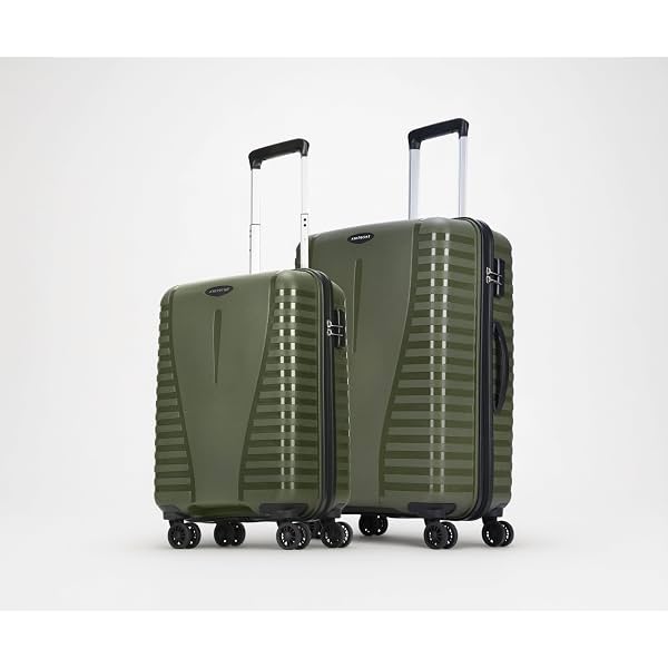 Aristocrat Airpro Set of 2 (Cabin+Medium) Trolley Bags, Ivy Green