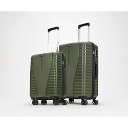 Aristocrat Airpro Set of 2 (Cabin+Medium) Trolley Bags, Ivy Green