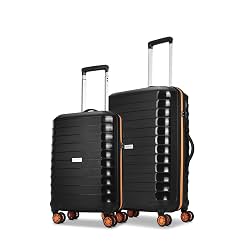 Aristocrat Altitude Set of 2 (Cabin+Medium) Trolley Bags, Black