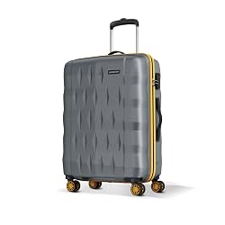 Aristocrat Comet Large 8-Wheel Hard Case Trolley Bag, Grey (3-Year Warranty)
