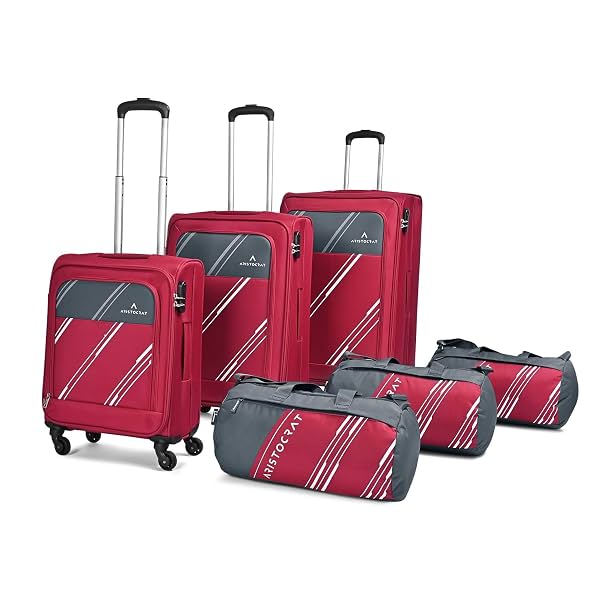 Aristocrat Hexa Active Set of 6 (3 Trolley Bags & 3 Duffle Bags)