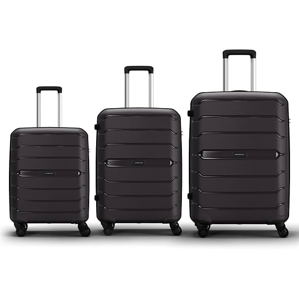 Aristocrat Liberty Set of 3 (Cabin+Medium+Large) Trolley Bags, Saddle Brown