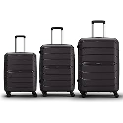 Aristocrat Liberty Set of 3 (Cabin+Medium+Large) Trolley Bags, Saddle Brown