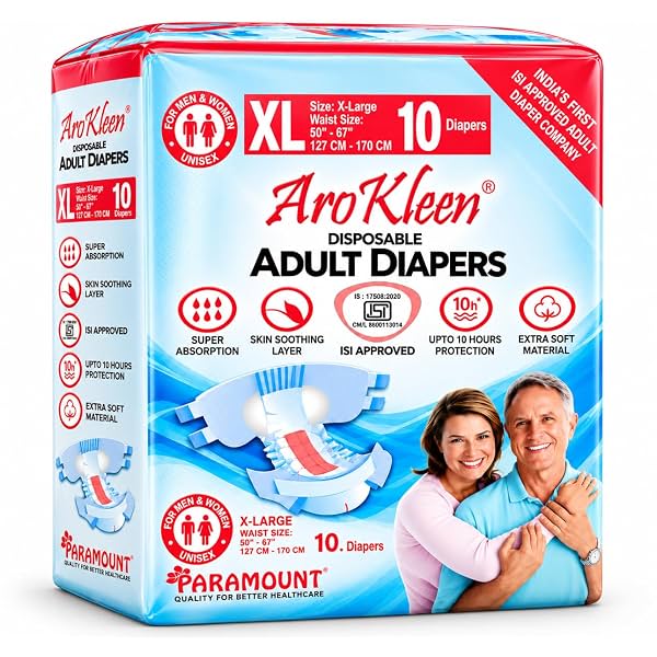 AroKleen Adult Diapers Tape Style - (XL), 10 Count