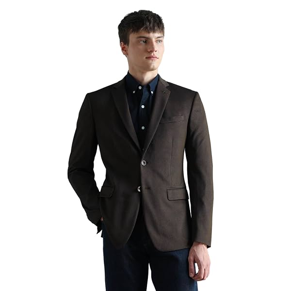 Arrow Men's Zero Calorie Slim Fit Textured Blazer