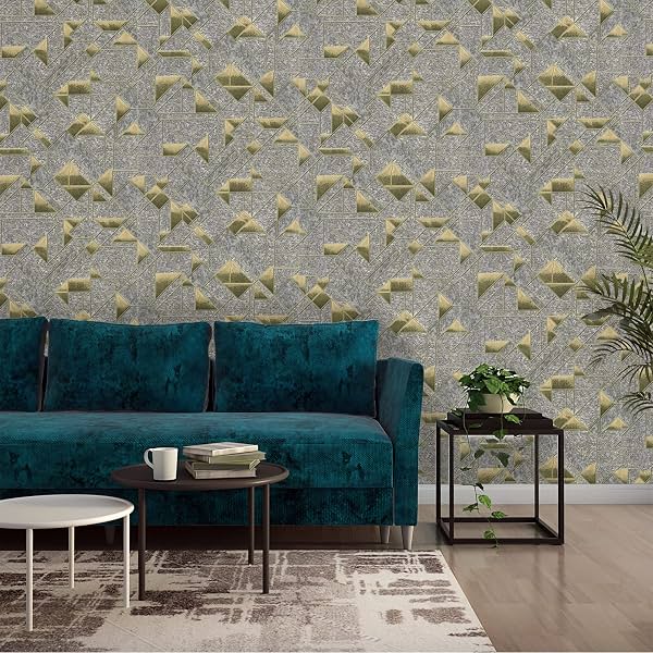 Asian Paints Embossed Diamond Geometric | Non-Adhesive Wallpapers