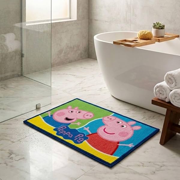 Athom Living Peppa Pig Printed Kids Bathmat 37 x 57 cm