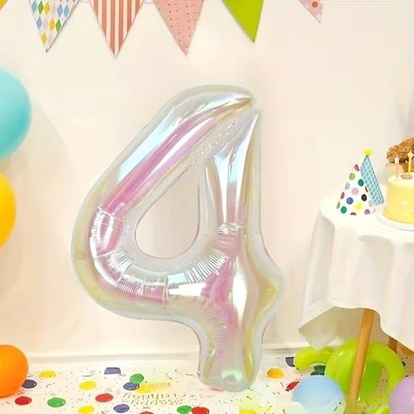 Atpata Funky Iridescent Number Foil Balloon