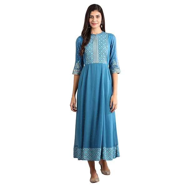 Aurelia Women Polyester Regular Fit Regular Kurta