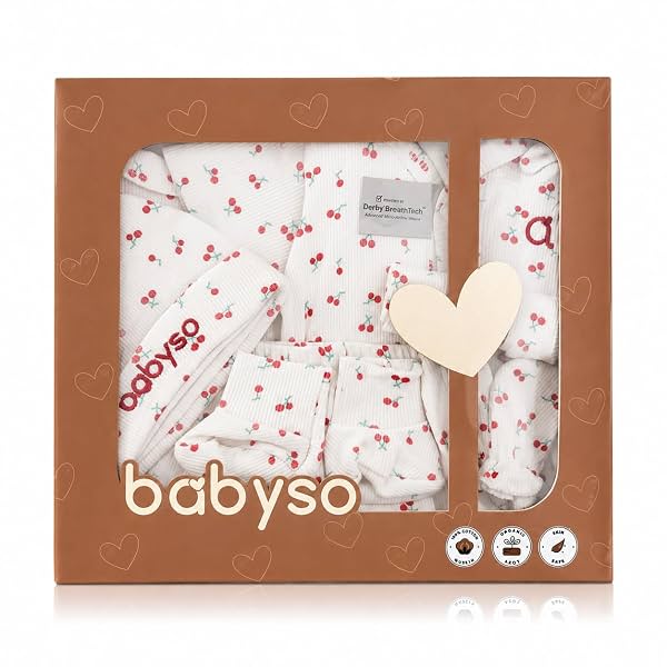 BABYSO Premium 7-Piece Newborn Gift Set