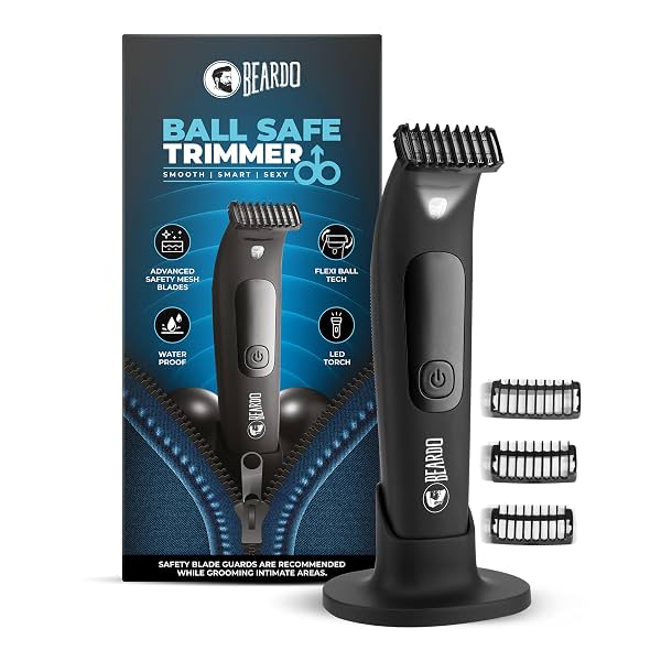 BEARDO Ball Safe Trimmer For Men|Fast Charging Trimmer For Intimate Parts, Beard, Body|Body Grooming Ki