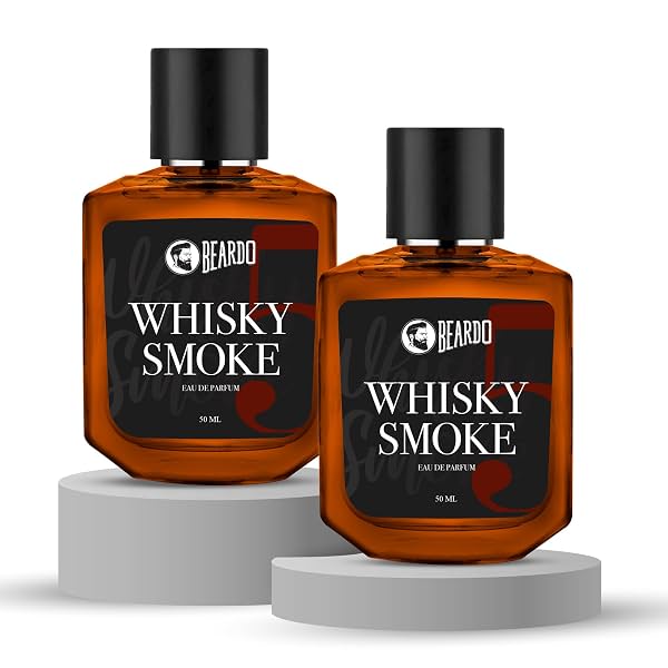 BEARDO Whisky Smoke Perfume For Men, 50Ml X 2 | Eau De Parfum | Strong Long Lasting| Spicy, Woody Oudh | Body Spray |